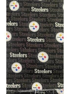 NFL Pittsburgh STEELERS 60" Cotton Fabric by 1/2 Yard